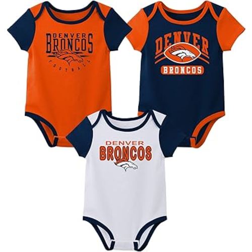 Outerstuff NFL Teams Newborn Baby and Infant Short Sleeve Bodysuit Variety 3-Pack (0-18m)