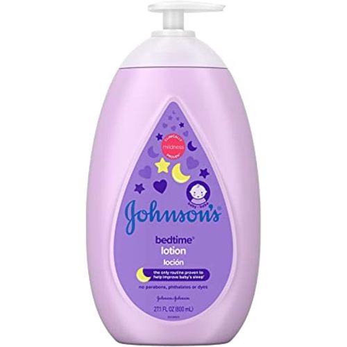 Johnson's Baby Bedtime Lotion, Soothing NaturalCalm Aromas, Gentle Nighttime Baby Lotion, Helps Relax & Soothe, Hydrating, No added Parabens & Dyes, 27.1 fl. oz