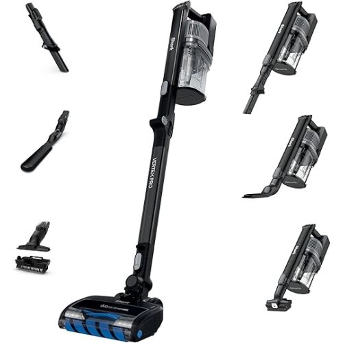 Shark Vertex Pro Cordless Vacuum Cleaner with HEPA Filter, Lightweight, Portable, Removable Handheld, Self Cleaning DuoClean PowerFins, 120-min Runtime, IQ Display, Black/Silver, IZ682H