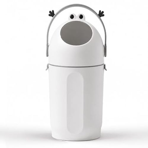 Diaper Pail with Airtight Lid, 15L Compact Odor Control Diaper Trash Can