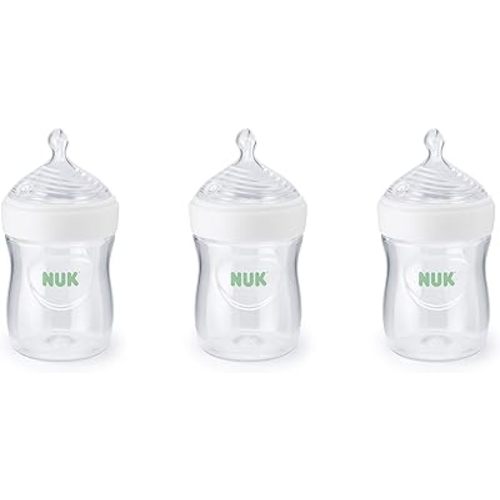 NUK Simply Natural Bottle with SafeTemp, 5 oz (150 mL), 3 Pack