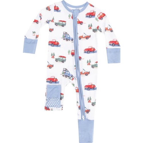 Off-Road Adventure Print Convertible Zip Romper