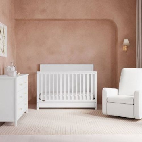 Graco Sasha 5-in-1 Convertible Crib with Drawer - White