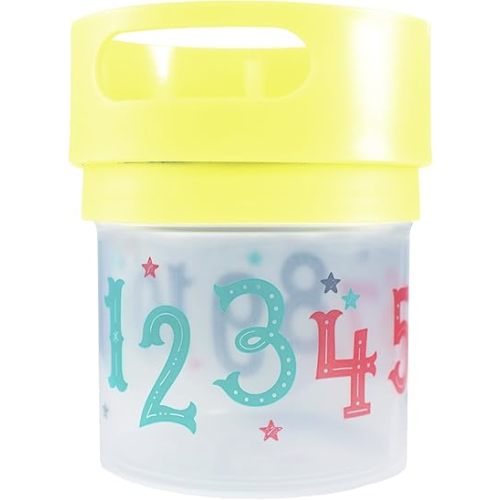 Spill Proof Snack Cup Yellow, 12 Ounce jar, Made in The USA