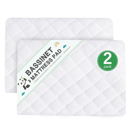 Waterproof Bassinet Mattress Protector, Fit for 19" x 33" KoolaBaby (3 in 1), Papablic, BabyBond, HARPPA and RICUTON Bedside, Ultra Soft Breathable, Washer & Dryer