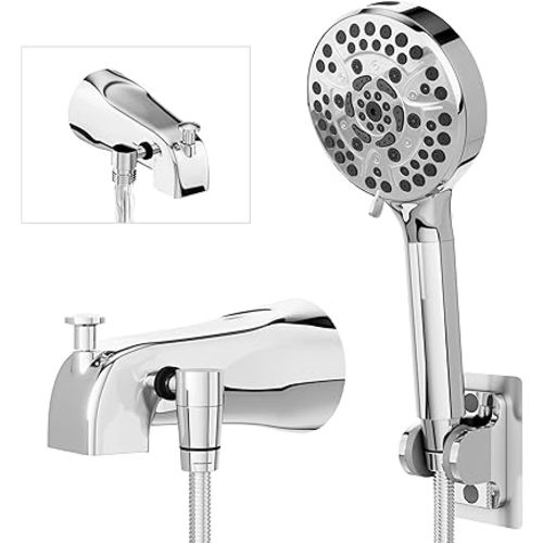 All Metal Tub Faucet with Sprayer - Chrome