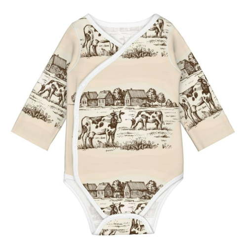 Disketp Cows On The Farm Baby Onesies Unisex-Baby Baby Long Sleeve Bodysuit, Bodysuits Boys & Girls-6 Months