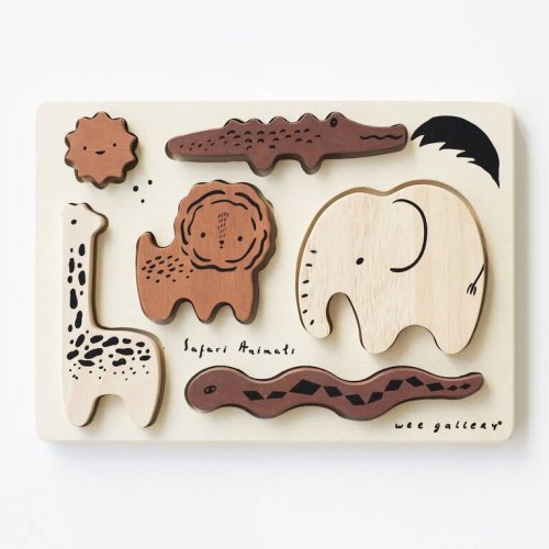 Wooden Tray Puzzle- Safari Animals - HipBabyGear