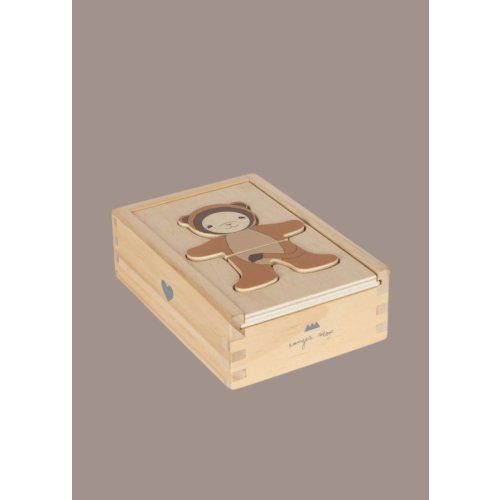 Wooden Teddy Dress-Up Puzzle – Fun & Interactive Play – Playroom Collective
