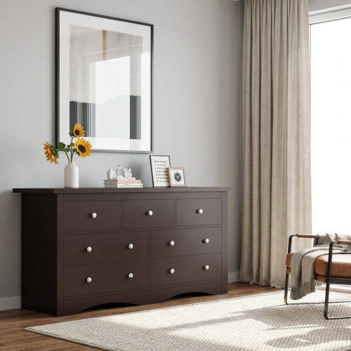 Ebern Designs 7-Drawer Dresser With Wave Base, Modern Storage Solution & Reviews | Wayfair