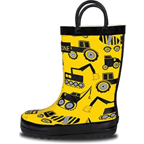 Lone Cone Elementary Collection - Premium Natural Rubber Rain Boots with Matte Finish for Toddlers and Kids