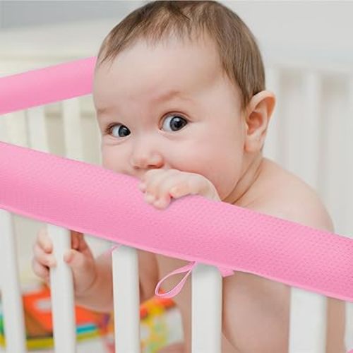 3PC Crib Rail Covers for Teething,Corner Protector for Baby, Crib Rail Covers for Teething,Protectors Guards, Furniture Corner Guard & Edge Safety Bumpers