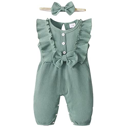 Mioglrie Newborn Baby Girl Clothes One Piece Jumpsuits Clothes Short Sleeve Rompers Summer Clothes for Baby