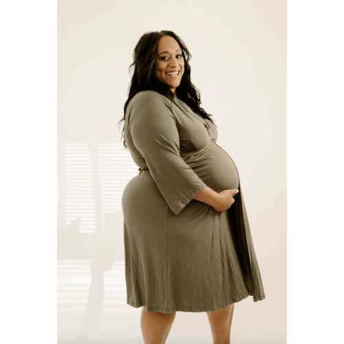 Lila Labor & Postpartum Gown in Sage