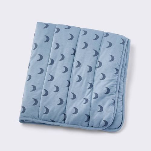 Rayon From Bamboo Jersey Quilted Blanket - Moons - Blue - Cloud Island™