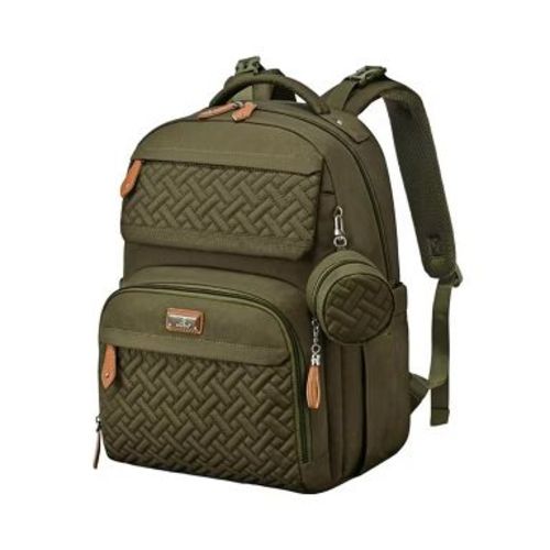 BabbleRoo Diaper Bag Backpack - Multifunctional Travel Diaper Bag with Changing Pad, Army Green, 1 pk