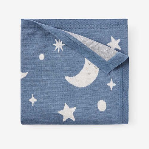 Slate Celestial Knit Baby Blanket
– Elegant Baby
