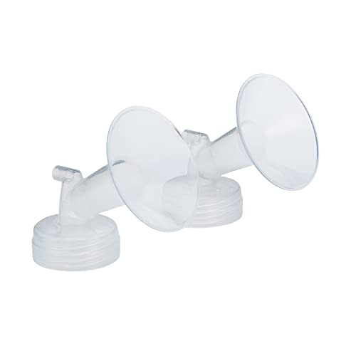 Motif Medical Luna Breast Pump Flange - Comfortable Flanges for Better Milk Flow & Pumping Ease - Ideal Breast Pump Flange Insert for Breastfeeding Moms (2 Shields, 24mm)