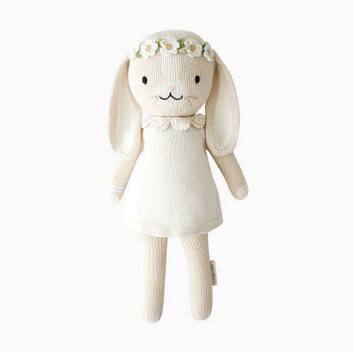 cuddle+kind Hand-Knit Doll - Hannah The Bunny -Ivory, Little 13"