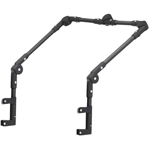 MYCENSE Foldable Wagon Push Handle Beach Cart Attachment, Outdoor Camping Wagon Handle, Trolley Push Pull Bar, Adjustable & Removable Replace Part for Backyard Lawn, Style B Black