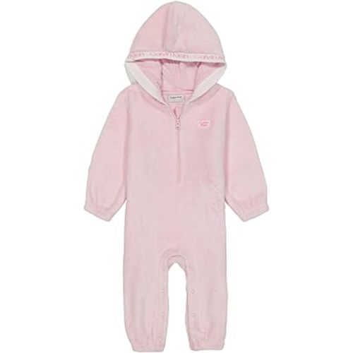 Calvin Klein Baby Girls Silky Sherpa Coverall