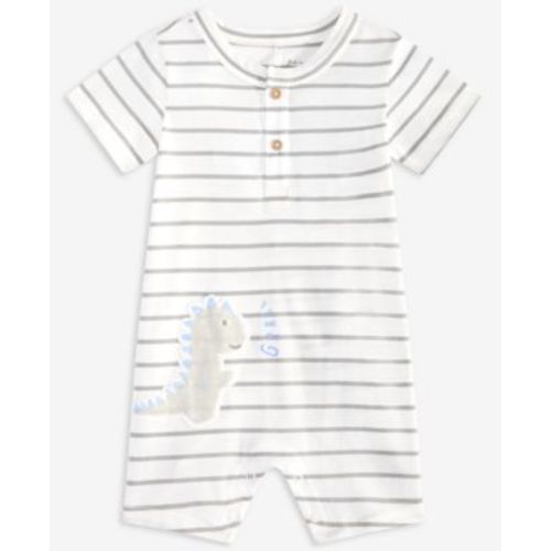 Baby Boys Dinosaur Striped Sunsuit, Created for Macy's