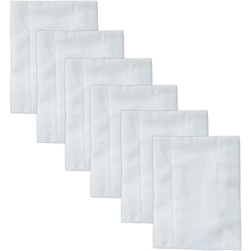 Ruvanti 10 Pack, Birdseye 3-Ply Prefold Cloth Diapers for Babies, 13x19 Inch, White