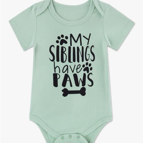 Funnycokid Baby Boys Girls Bodysuit Funny Newborn Romper Short Sleeve Infant Neutral Outfits Jumpsuit 0-12 Months
