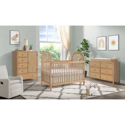 SOHO BABY Everlee Island Crib - Honey wood