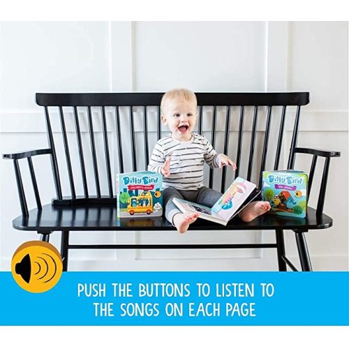 DITTY BIRD Baby Sound Books: Nursery Rhymes Musical Sound Book for Babies is The Perfect Toys for 1 Year Old boy and 1 Year Old Girl Gifts. Educational Childrens Books Ages 1-3 Award-Winning! Blue
