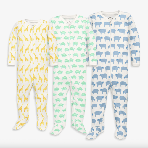Primary.com | Baby animal friends footie first year 3-pack