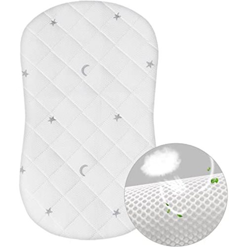 Waterproof Bassinet Mattress Protector Compatible with AMKE 3 in 1 Bassinets(35" X 20"), Foalom, YADAQE, Bellababy, Milliard and TCBunny Bassinet, Breathable and Noiseless