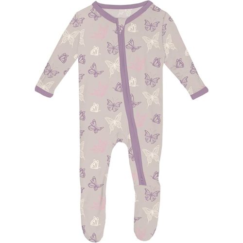 KicKee Baby & Toddler Zipper Footie – Ultra-Soft Viscose from Bamboo Pajamas with Flip Paws & Grips