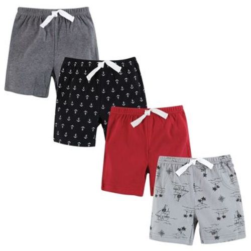 Hudson Baby Boy Shorts Bottoms 4-pack, Pirate, 3-6 Months