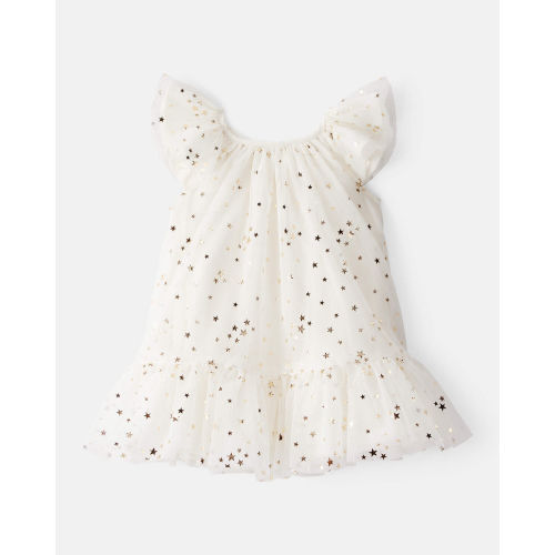 Baby Girl Star Print Short-Sleeve Dress - White - OshKosh B'gosh | Carter's