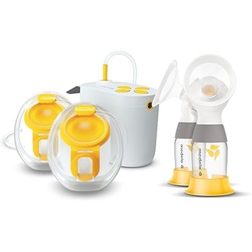 Medela Pump In Style Hands-Free Bundle, Wearable Cups, PersonalFit Flex Breast Shields, Portable and Discreet Double Electric Breast Pump