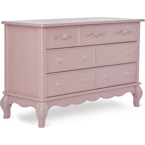 Evolur Aurora 7 Drawer Double Dresser, Dusty Rose - AliExpress