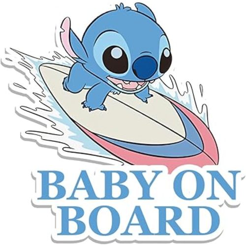 Matomo_Baby on Board Safety Caution Cartoon Funny Vinyl Sticker Auto Car Truck Wall Laptop | Sticker | Decal | 5.9"