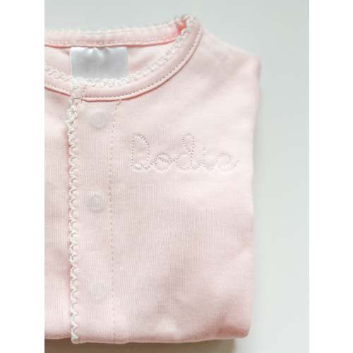 Monogrammed Picot Trim Footie