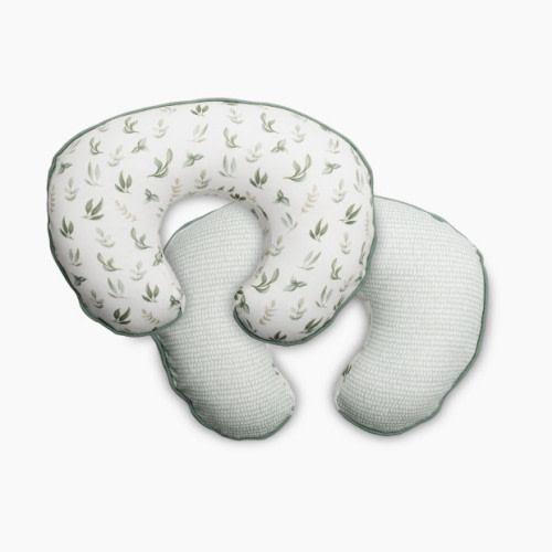 Boppy COVER ONLY: Organic Nursing Pillow Slipcover - Green Little Leaves