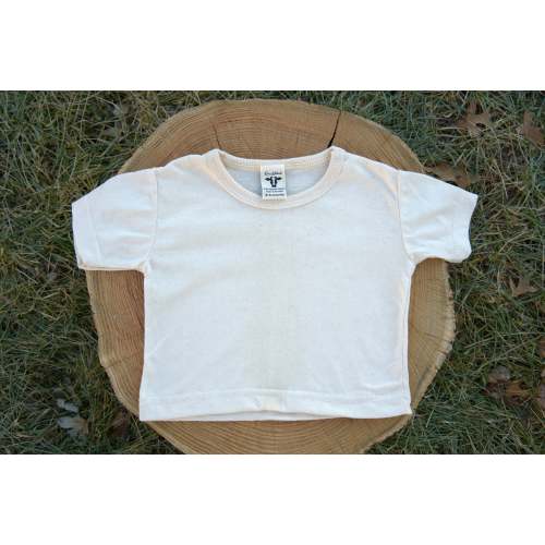 Organic Cotton Short Sleeve Baby T-shirt-Undyed