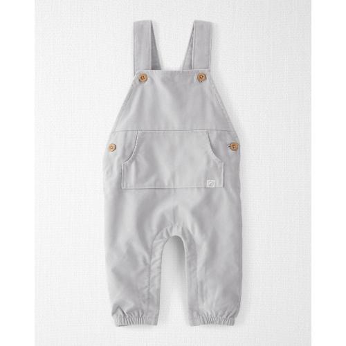 Baby Organic Cotton Cozy Lined Corduroy Overalls in Light Gray - Style,Frosted Grey