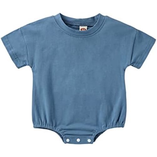 Oversized T-Shirt Romper (Blue, 6-12M)