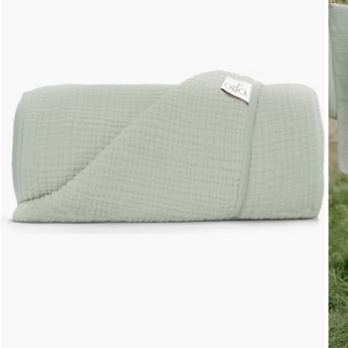 Organic Cotton Muslin Throw Blanket