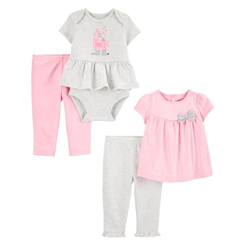 Simple Joys by Carter's Baby Girls' 4-Piece Bodysuit