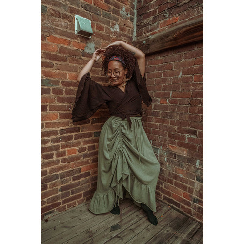 Valentina Cinch Skirt: Organic Cotton Bamboo
