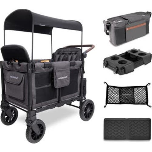 W4 Luxe Pro Quad 4-Passenger Stroller Wagon Bundle