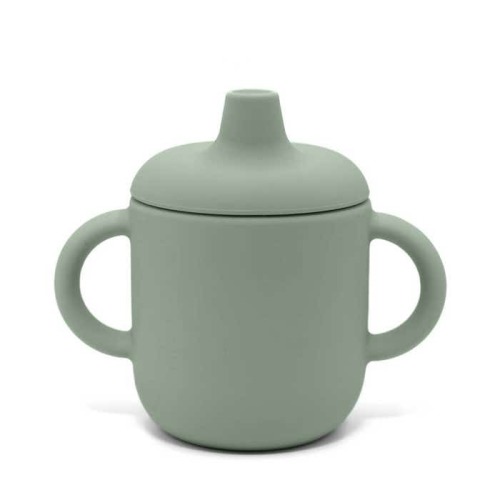 Silicone Sippy Cup with Handles in LEAF Colour