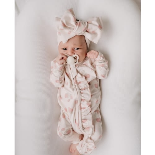 Frill Zip Romper | Strawberries – Little and Fern