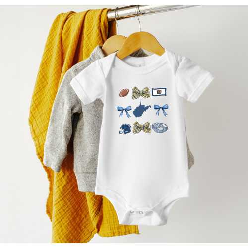 Coquette West Virginia Baby Bodysuit, State Baby Shirt, WV Shirt, Cute West Virginia Shirt, West Virginia Tee, WV Lover